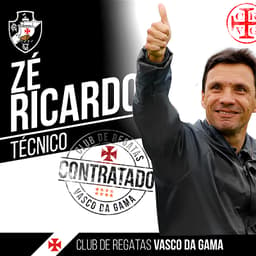 Zé Ricardo foi confirmado pelo Vasco.&nbsp;Confira a seguir galeria especial do LANCE! com outras imagens do treinador