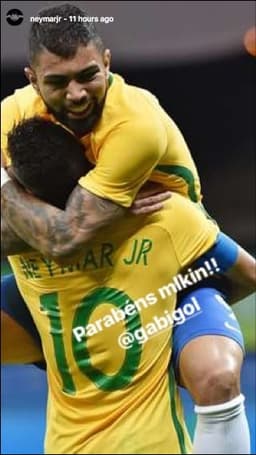 Neymar parabeniza Gabigol