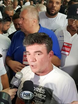 Andrés Sanchez em entrevista logo após a divulgação do resultado
