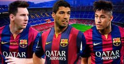 Neymar ainda era do Barcelona e formava o trio MSN
