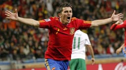 Com gol de David Villa, Espanha derrotou Portugal nas oitavas de final em 2010&nbsp;