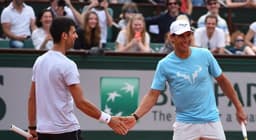 Nadal e Djokovic jogam juntos na festa do Kid's Day em Roland Garros