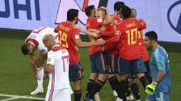 Espanha teve atuação ruim, mas conseguiu empatar com Marrocos; veja fotos da partida&nbsp;