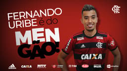 Fernando Uribe anunciado pelo Flamengo