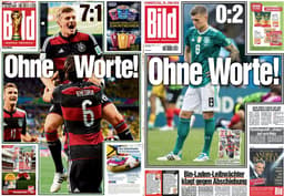 O jornal alemão Bild, principal publicação esportiva do país, teve que repetir a manchete do fatídico 7x1 nesta quinta: "Sem palavras", diz o jornal, mas agora com outro sentido...