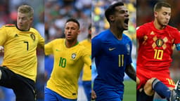 Brasil e Bélgica vão se enfrentar nesta sexta-feira, às 15h, pelas quartas do Mundial. Veja os duelos abaixo e participe!
