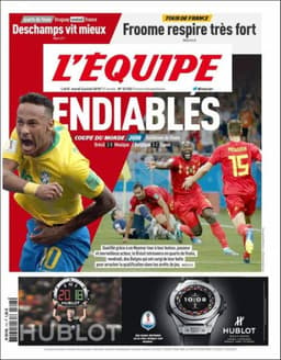 O jornal francês L'Équipe resumiu muito bem o que foi este dia de decisão na Copa: "os endiabrados", diz a manchete, em referência a Neymar e os Diabos Vermelhos belgas.&nbsp;