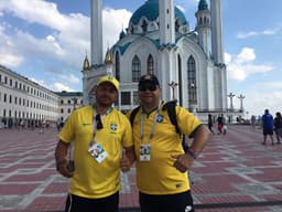 Torcedores de Brasília visitaram o Kremlin de Kazan nesta quarta-feira