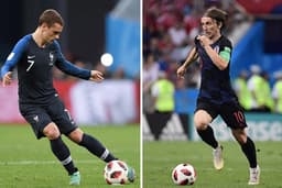 Griezmann e Modric: atrações da final da Copa do Mundo