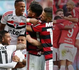 São Paulo, Flamengo e Internacional