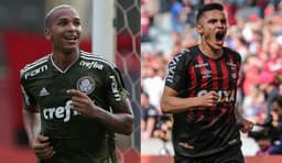 Palmeiras e Atlético-PR - Montagem