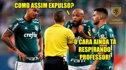 Memes brincam com expulsão de Felipe Melo e classificação do Palmeiras na Libertadores