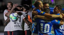 Montagem - Flamengo e Cruzeiro