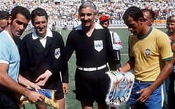 Semifinal da Copa do Mundo de 1970 - 17 de junho Brasil 3 x 1 Uruguai - Guadalajara, México