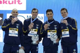 Brasil é bronze nos 4x50m do Mundial de piscina curta
