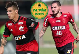 Montagem - Ronaldo e do Thiago Santos, os dois do Flamengo