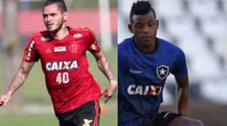 Thiago Santos e Marcos Vinicius - Flamengo e Botafogo