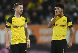Augsburg x Borussia Dortmund - Reus e Sancho