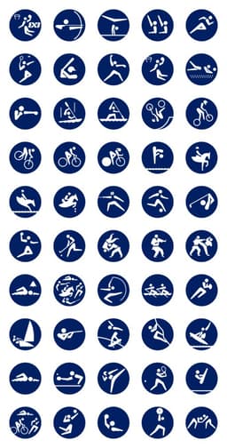 Os pictogramas que serão utilizados na Olimpíada de Tóquio-2020