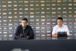 Rui Costa(à direita) foi apresentado pelo presidente do Galo, Sérgio Sette Câmara como novo diretor de futebol nesta sexta-feira