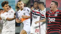 Montagem Fluminense, Atlético-MG, São Paulo e Flamengo