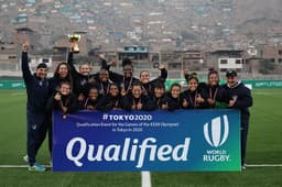 Brasil conquistou a vaga olímpica no rúgbi feminino (Foto: Federação Peruana de Rugby)
