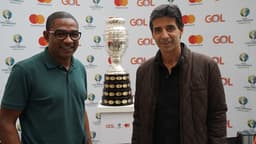 César Sampaio e Mauro Galvão fizeram parte do tour da taça da Copa América