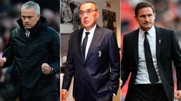 Montagem - Mourinho, Sarri e Lampard