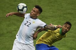 Brasil x Argentina - Alex Sandro e Lautaro Martínez