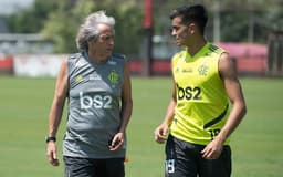 Reinier e Jorge Jesus - Flamengo