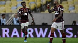 Flamengo x Grêmio - Bruno Henrique e Gabigol