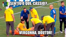Meme: Cássio em Flamengo x Corinthians
