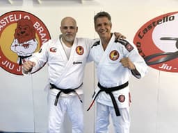 Castello Branco graduou Marcio Garcia a faixa-preta de Jiu-Jitsu (Foto: Eduardo Ferreira)