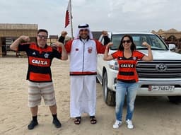 Torcedores do Flamengo se divertem no Qatar