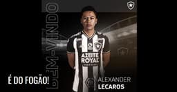 Lecaros foi anunciado pelo Botafogo