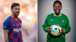 Montagem Messi e Pelé