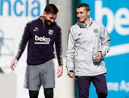 Lionel Messi e Ernesto Valverde