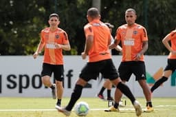 O time atleticano encerrou a preparação para o jogo na Copa do Brasil  e viaja nesta terça-feira para Pernambuco