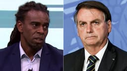 Montagem - Tinga e Bolsonaro