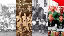 Montagem - Botafogo 1909, Vasco 1947, Flamengo 1912 e Palmeiras 1999