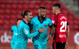 Mallorca x Barcelona - Arturo Vidal e Antoine Griezmann