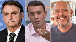 Montagem - Bolsonaro, Rizek e Alex Escobar