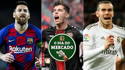 Montagem - Messi, Havertz e Bale