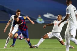Barcelona x Bayern de Munique - Disputa - Messi e Thiago