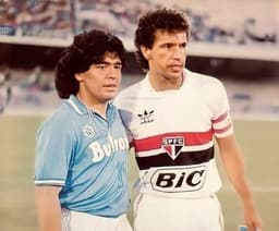 Napoli x São Paulo - Maradona e Careca