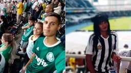 Montagem - Palmeiras e Santos