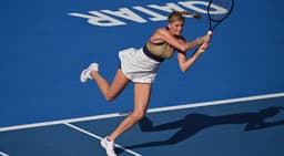 Petra Kvitova em ação pelo WTA de Doha