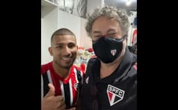 Julio Casares postou foto com Rojas após atuação do atacante contra a Inter de Limeira