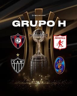 O Galo está no Grupo H com América de Cali-COL, Cerro Porteño-PAR e Deportivo La Guaíra-VEN