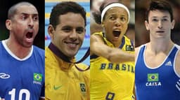 Montagem - Atletas Olímpicos Brasileiros